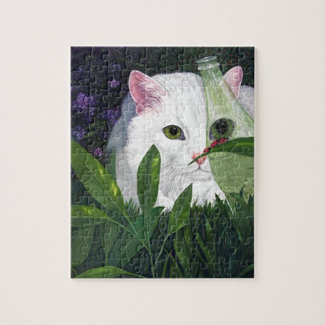 Katze, Cola Flasche und Ladybugs Puzzle (Vertikal)