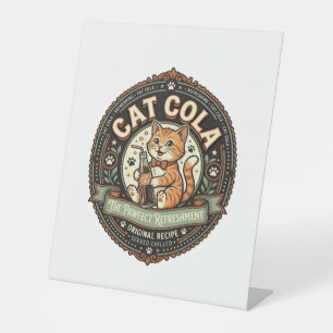 Katze Cola Katze Soda Pop Getränkeetikett Katze Vi Sockelschild