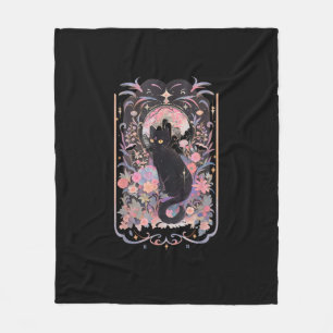 Katze Cottagecore Akademie Goblincore Hexe Goth Mä Fleecedecke