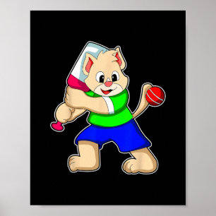 Katze Cricket Cricket T Sport  Poster