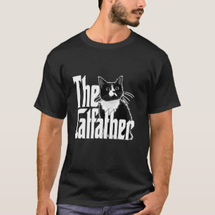 Katze Dad Der Katzenvater Süße Schwarz-Weiß-Katze  T-Shirt