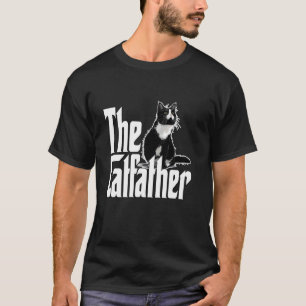 Katze Dad Der Katzenvater Süße Schwarz-Weiß-Katze T-Shirt
