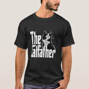 Katze Dad Der Katzenvater Süße Schwarz-Weiß-Katze T-Shirt