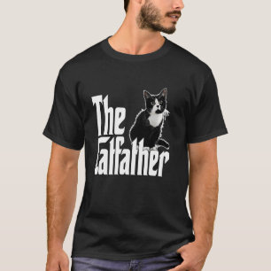 Katze Dad Der Katzenvater Süße Schwarz-Weiß-Katze T-Shirt