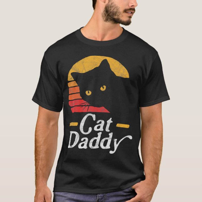 Katze Daddy Achtziges Art Katzenrücklauf gestört  T-Shirt (Vorderseite)