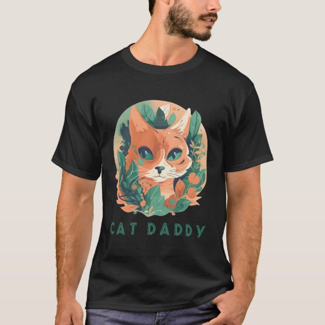 Katze Daddy ist perfekt für Katze T-Shirt (Vorderseite)