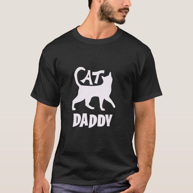 Katze Daddy Katze T-Shirt (Vorderseite)