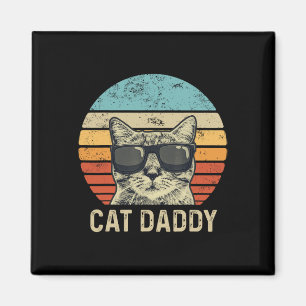Katze Daddy Retro Katzenunterwäsche Cool Katzenvor Magnet