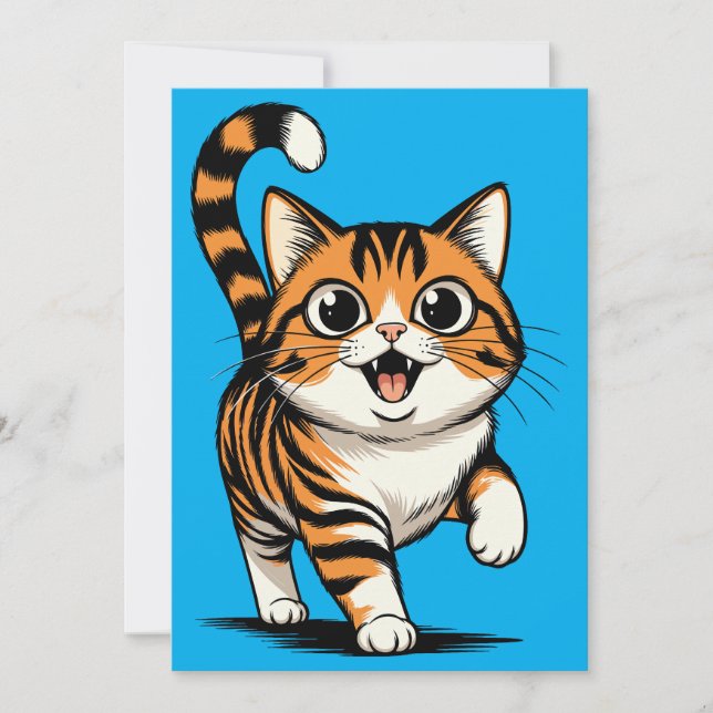 katze dankeskarte (Vorderseite)