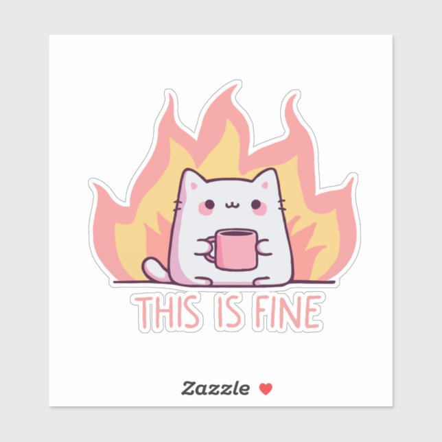 Katze, das ist gut aufkleber (Blatt)