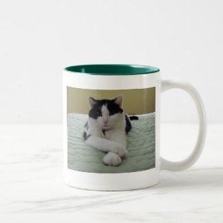 Katze - das Leben ist gut Zweifarbige Tasse