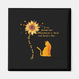 Katze, dass du meine Sonnenblume in meinem dunkels Magnet