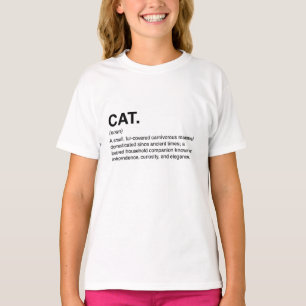 Katze Definition Substantiv Lustiger Katzenliebhab T-Shirt