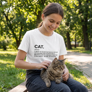 Katze Definition Substantiv Lustiger Katzenliebhab T-Shirt
