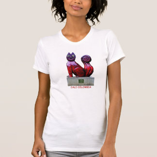 Katze der Karte, des Cali Kolumbiens, T-Shirt