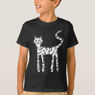 Katze der musikalischen Anmerkung T-Shirt