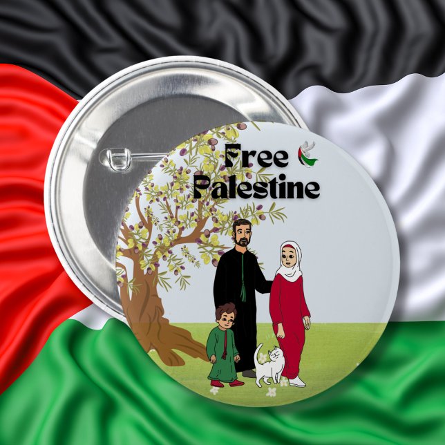 Katze der Olive Tree Family Flag Button (Von Creator hochgeladen)