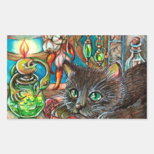 Katze des Alchemist Rechteckiger Aufkleber