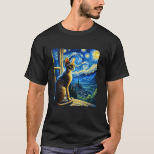 Katze Devon Rex Sternennacht Devon Rex T-Shirt