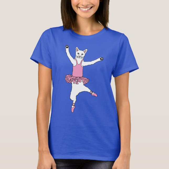 Katze, die Ballett tut T-Shirt (Vorderseite)