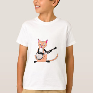 Katze, die das Banjo spielt T-Shirt