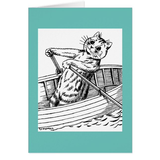 Katze, die das Boot, Louis Wain schaufelt (Vorne)