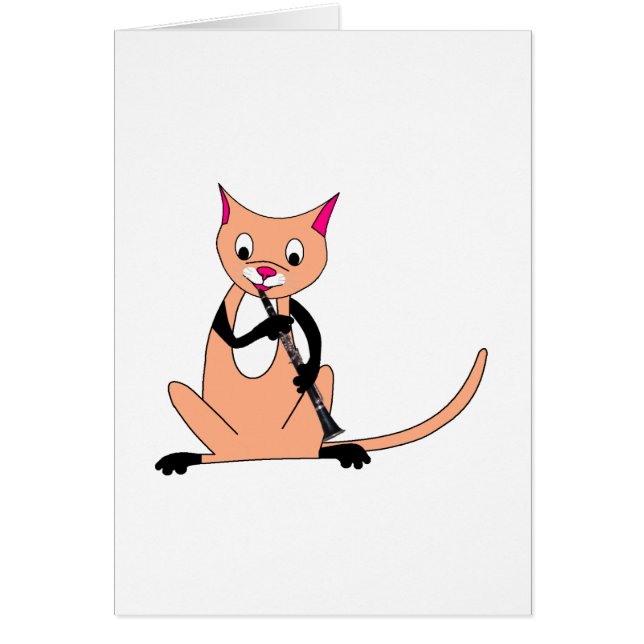 Katze, die den Clarinet spielt (Vorne)