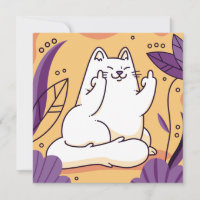 Katze, die den Finger gibt