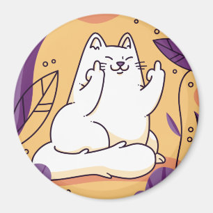 Katze, die den Finger gibt Magnet