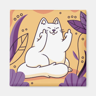 Katze, die den Finger gibt Magnet