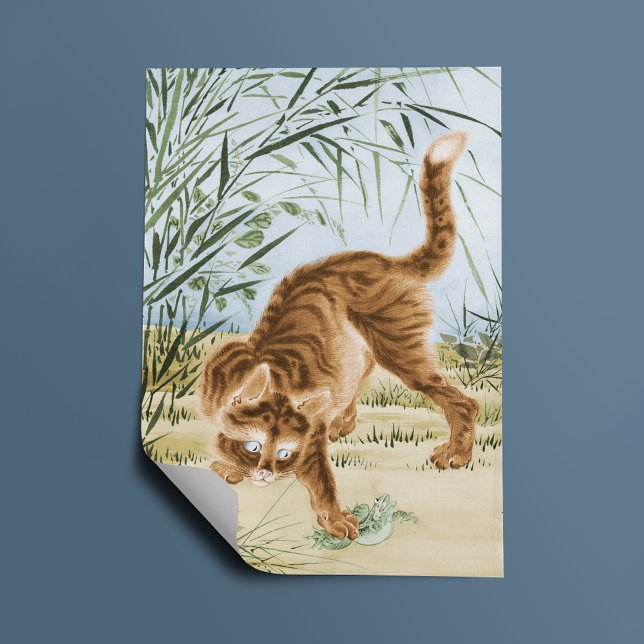 Katze, die einen Frosch fängt Poster (Von Creator hochgeladen)