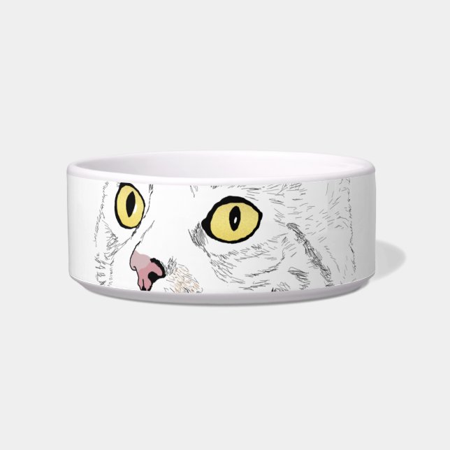 Katze, die Haustier-Schüssel zeichnet Napf (Vorderseite)