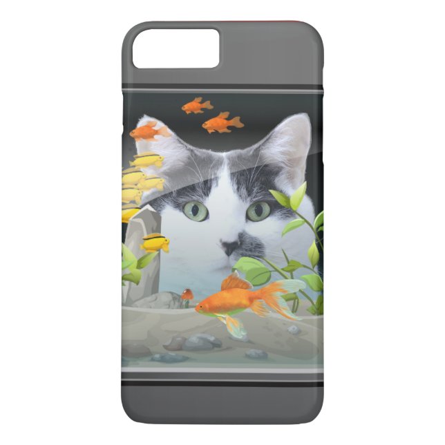 Katze, die im Aquarium blickt Case-Mate iPhone Hülle (Rückseite)