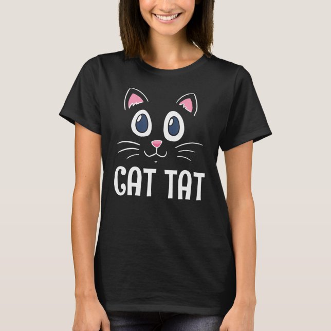 Katze, die Katze Tattoo Kitten Tattooooid Katzenwe T-Shirt (Vorderseite)