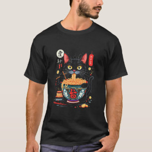 Katze, die Nudeln isst T-Shirt