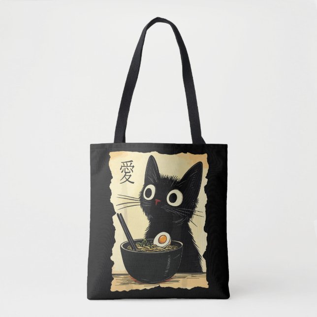 Katze, die Ramen isst  (Vorderseite)