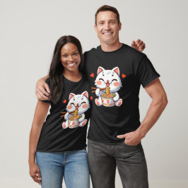 Katze, die Ramen isst T-Shirt