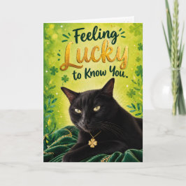 Katze, die sich glücklich schätzt, dich zu kennen karte
