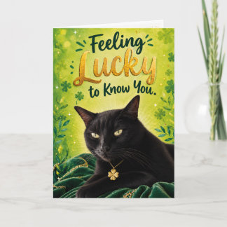 Katze, die sich glücklich schätzt, dich zu kennen  karte