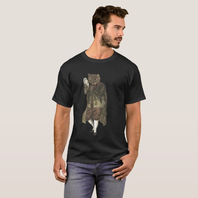 Katze, die Tambourine spielt T-Shirt (Vorne ganz)