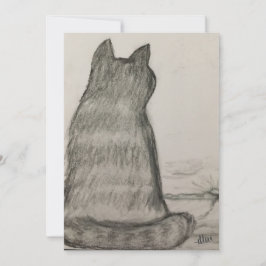 Katze, die über uns wacht dankeskarte