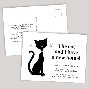 Katze, die wir verschoben haben, neue Adresse Ankündigungspostkarte