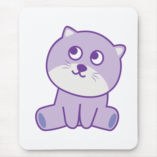 Katze, die zum Himmel schaut Mousepad (Vorne)