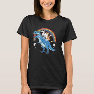 Katze Dinosaurier Liebhaber Dino Paläontologe Kitt T-Shirt