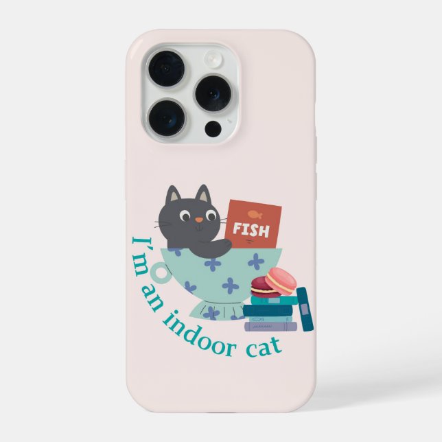 Katze drinnen iPhone hülle (Rückseite)
