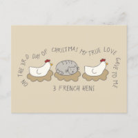 Katze Dritter Tag 3 Französische Hennen Weihnachte