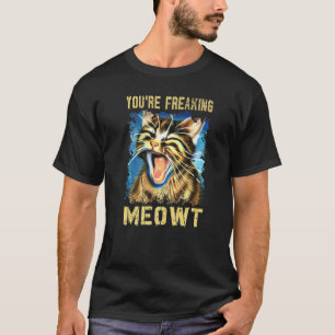 Katze  Du machst mich verrückt Vintage-Katze-Miaue T-Shirt