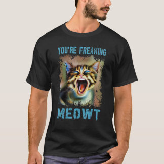 Katze  Du machst mich völlig Miaut Vintage-Katze-M T-Shirt