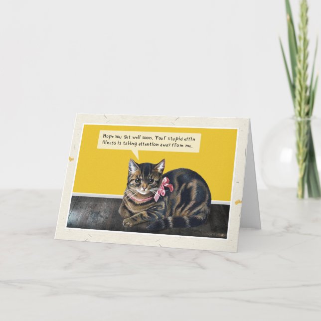 Katze "Dumme Krankheit" Karte (Vorderseite)