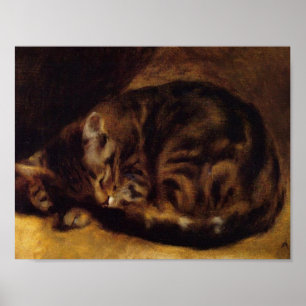 Katze durch Renoir Poster
